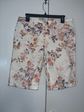 J. Jill Denim Floral Bermuda Shorts